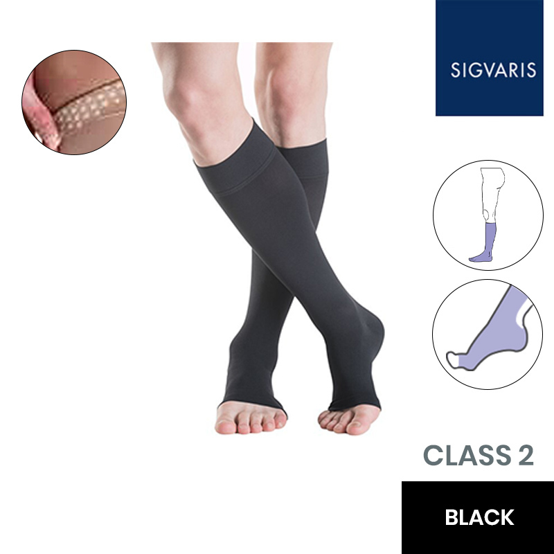 Sigvaris Essential Thermo CL2 Black Stockings Health and Care